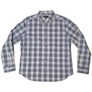 Nautica Classic Men Plaid Button Down Shirt Lng Sleeve Wrinkle‎ Resistant L (AA)